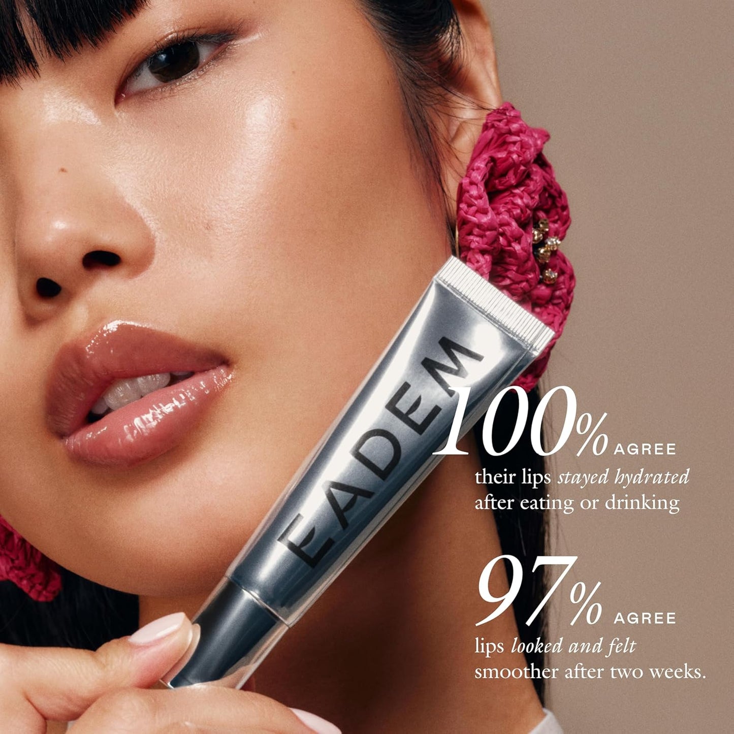 EADEM Le Chouchou Lip Softening Balm - Overnight Hydrating Lip Gloss & Plumper, 0.5 oz | Bissap Glaze
