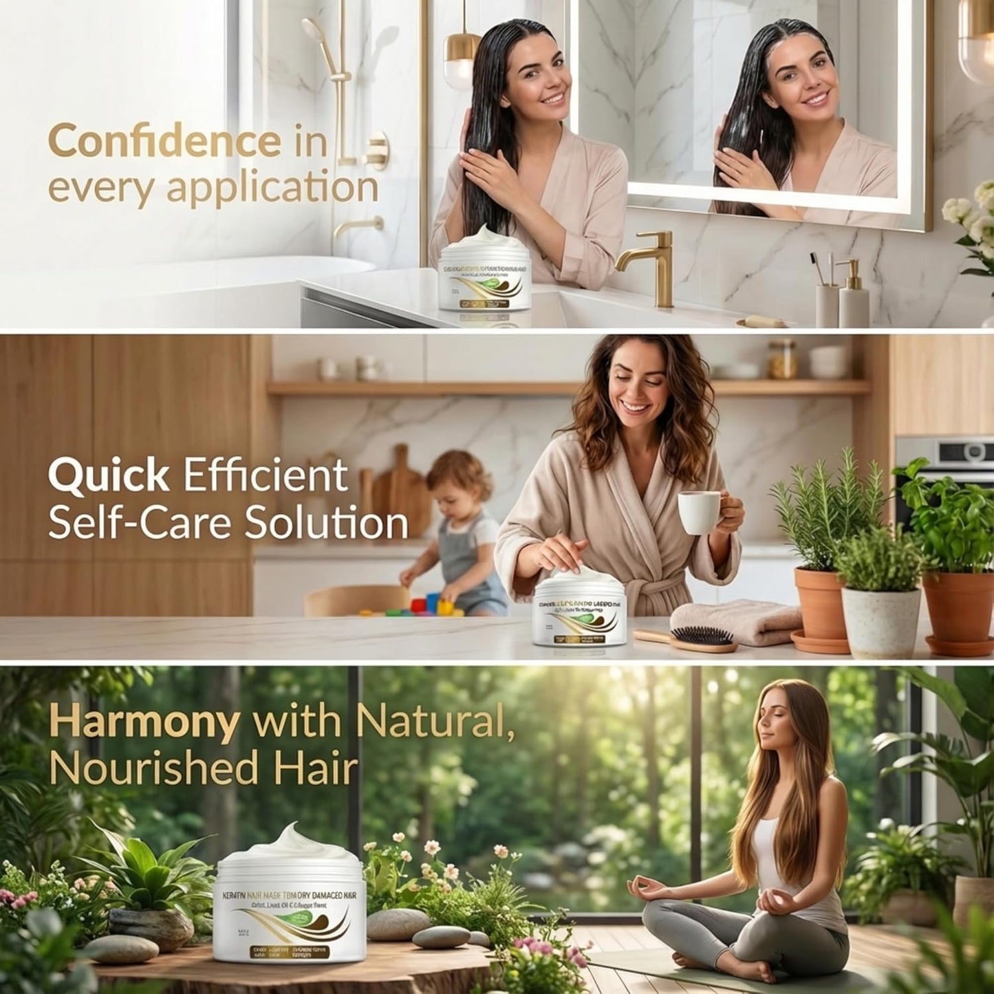 VITAMINS Keratin Hair Mask - Deep Conditioning Protein Treatment for All Hair Types | 8.5 Fl Oz