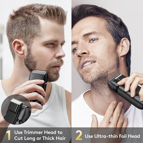 Brightup Electric Foil Shaver for Men - Smooth & Close Shaving with Pop-Up Trimmer | Waterproof & Travel-Friendly