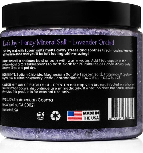 Eva's Joy Lavender Orchid Bath Soak - Nourishing Epsom Salt Crystals for Relaxation | 16 oz