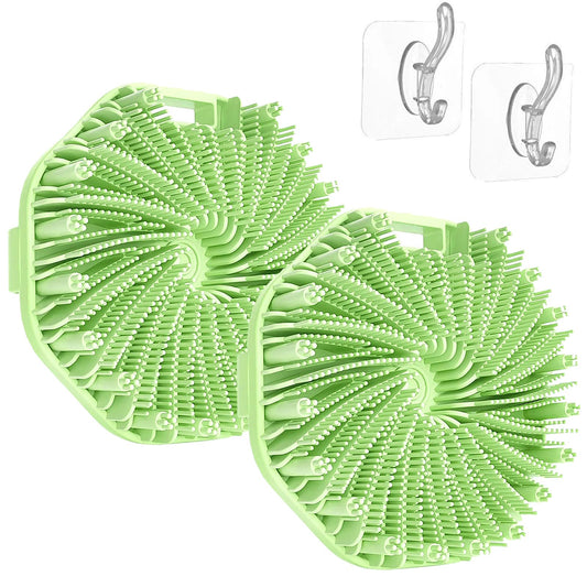 Silicone Body Scrubber for Body, Premium Soft Silicone Body Scrubber Shower Bath Brush with Non-Slip Hand Strap, Lather Nicely, Long Lasting, Gentle Exfoliating, for All Skin Type