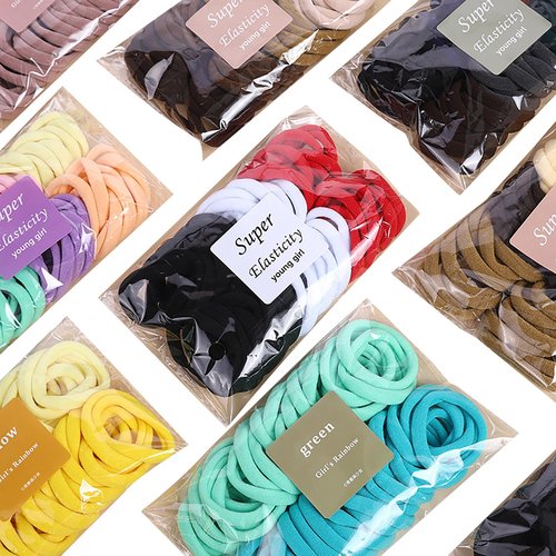 Hair Ties 100 Pcs Ponytail Holders Seamless No Damage Thick Hair Accessories for Women, Girls, Men - Hair Bands