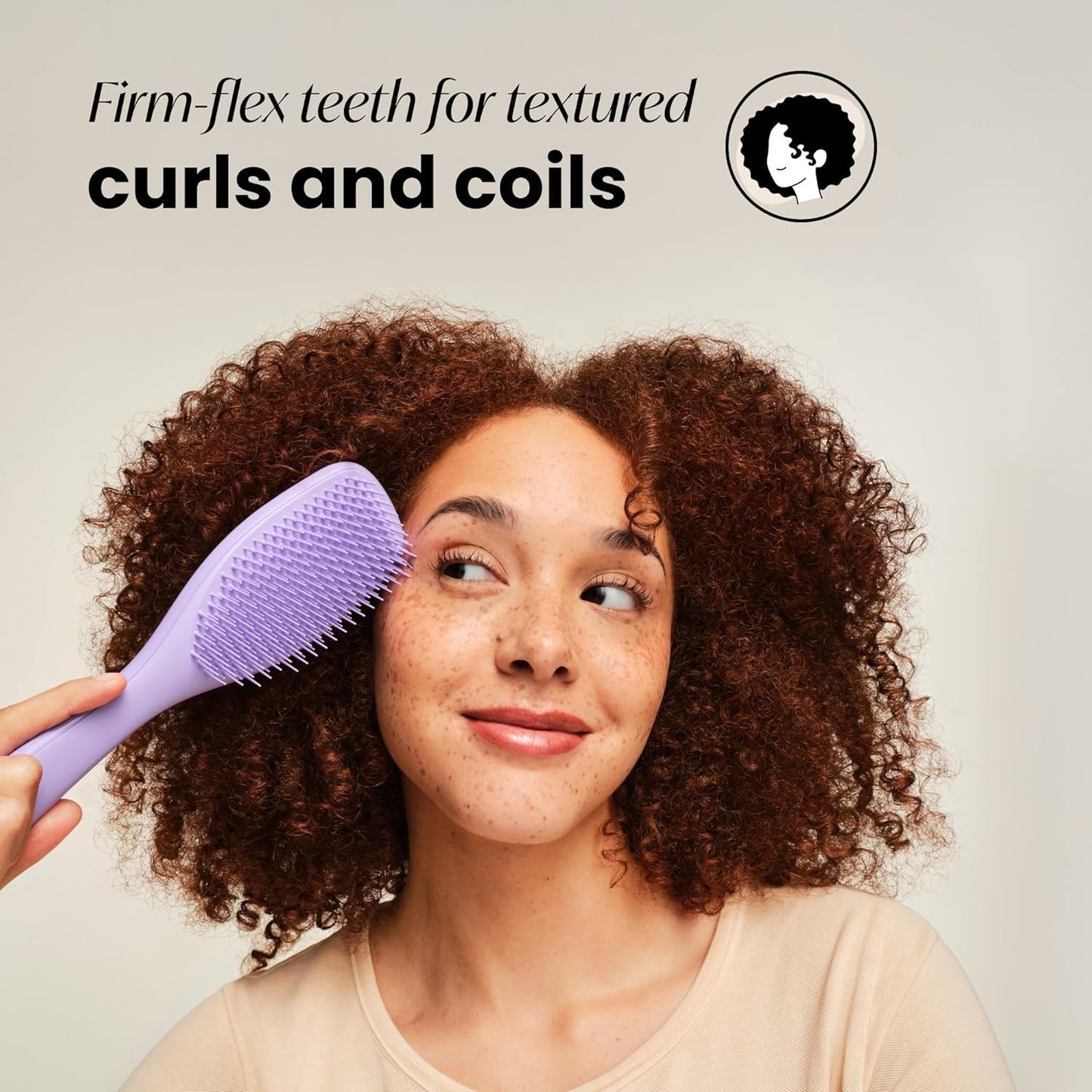 Tangle Teezer Ultimate Curl Care Bundle - Detangler Brush & Double-Sided Hair Towel Wrap for Frizz Control