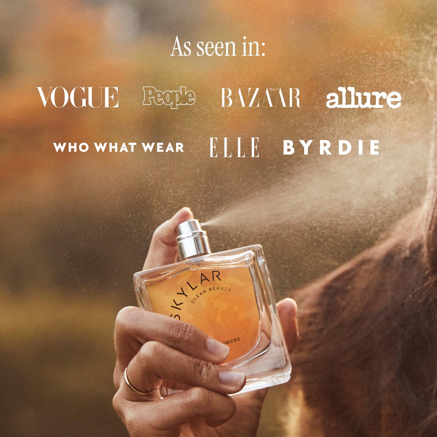 Skylar Fall Cashmere Eau de Parfum - Hypoallergenic & Clean Perfume for Women & Men, Vegan & Safe for Sensitive Skin - Spicy Gourmand Perfume with Notes of Cinnamon, Almond & Ginger - 10mL /0.33 Fl oz