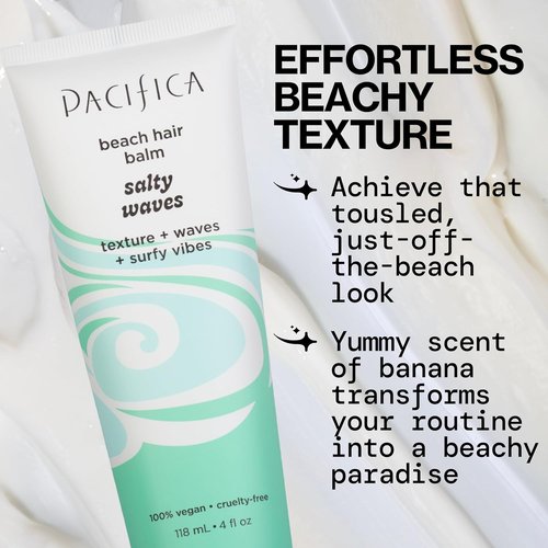 Pacifica Beach Hair Balm - Salty Waves for Effortless Texture | 4 Ounces