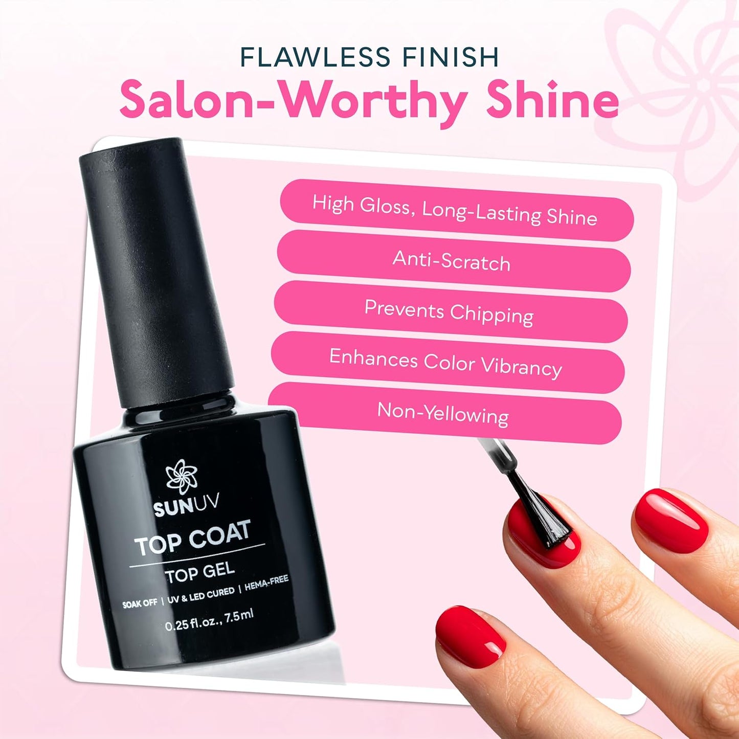 SUNUV Gel Nail Polish Kit - 16 Vibrant Colors with Base & Top Coat | Perfect for DIY Manicure at Home