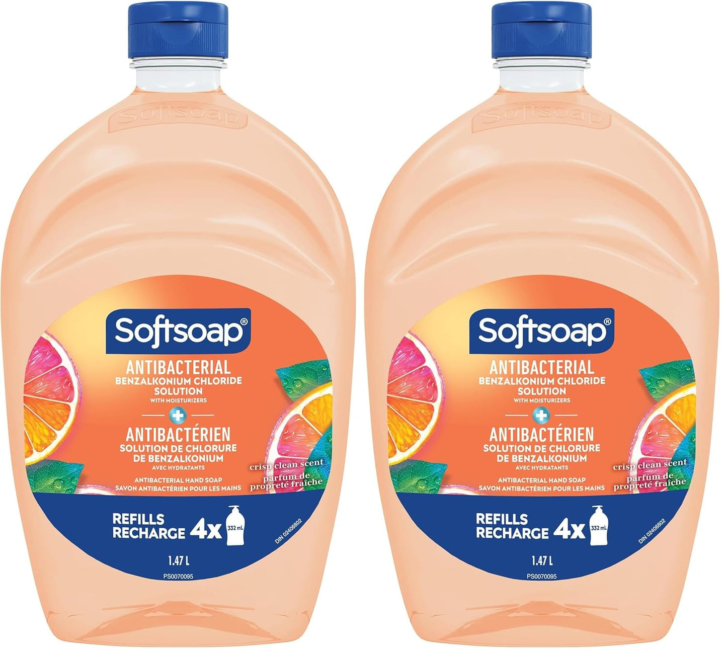 Softsoap Antibacterial Refill - 50oz Crisp Clean Scent | Pack of 2 for Ultimate Hygiene