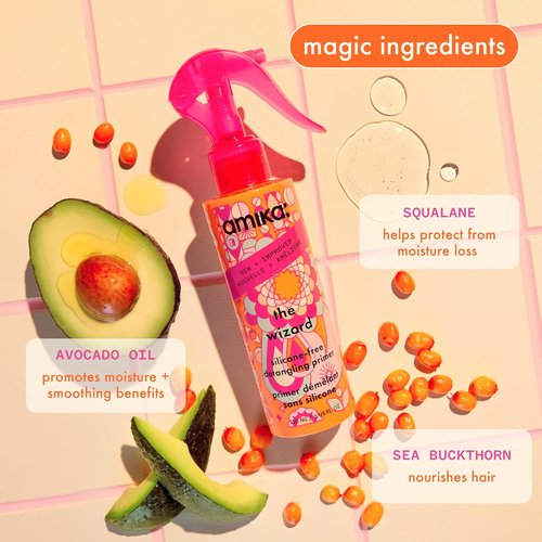 Amika The Wizard | Silicone-Free Detangling Primer for Effortless Styling and Smooth Hair