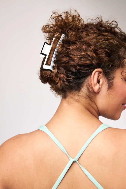 Goody Sport Forever SlideProof Rectangle Claw Clips - 4 Ct (2 Large for Thick Hair + 2 for Fine Hair), 3X Stronger, Sport-Level Grip for Workout