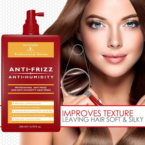 Arvazallia Antifrizz Hair Spray - Professional Frizz Control & Heat Protectant | 8 Oz