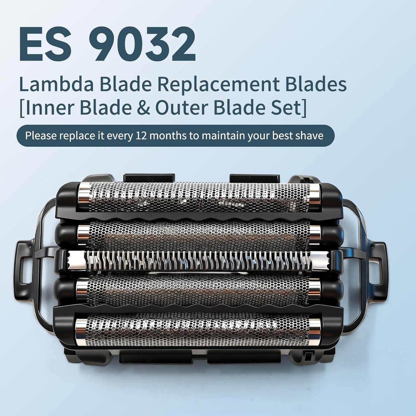 Skiennix 5-Blade Replacement Foil Head - Compatible Cutter Blade Set for ES9032, ES9034, ES9036, ES9038 Electric Shavers