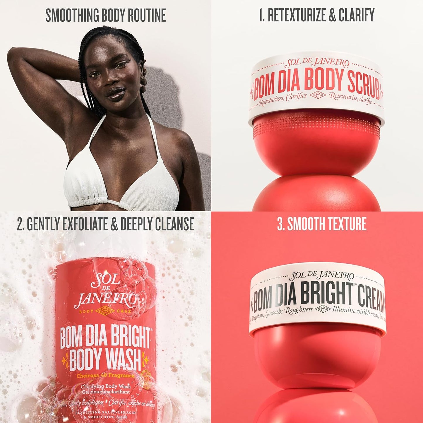 Sol de Janeiro AHA Body Scrub & Body Wash Duo - Visibly Brightening & Smoothing | Exclusive Set