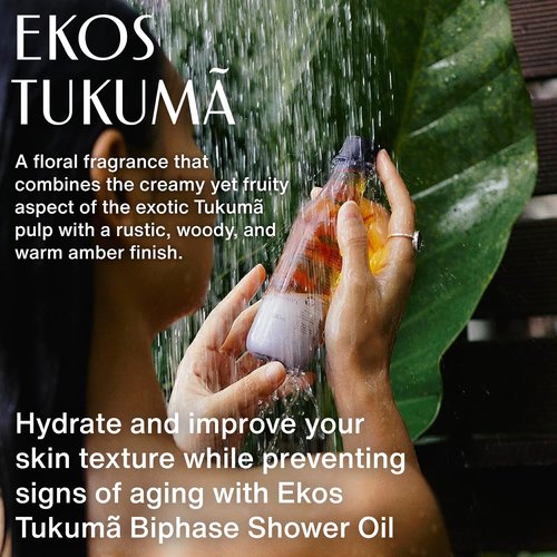 Natura Tukumã Body Care Bundle | Hyaluronic Acid Lotion, Biphase Shower Oil & Hand Cream - Deep Hydration & Improved Elasticity