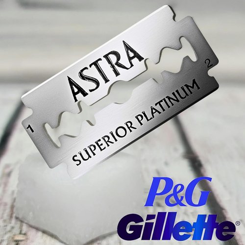 Astra Platinum Safety Razor Blades - 50 Premium Double Edge Blades for a Smooth Shave