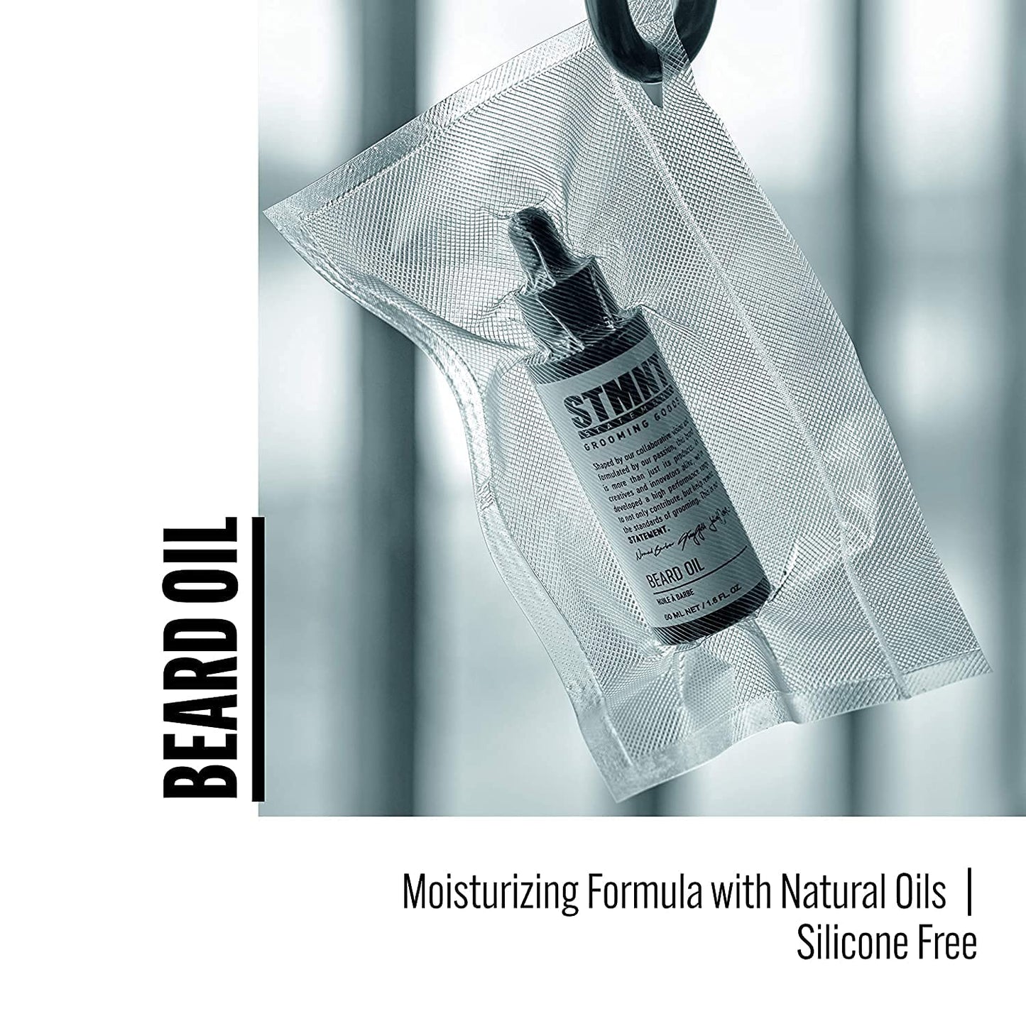 STMNT Grooming Goods Beard Oil - Moisturizing Natural Oil Formula | 1.6 oz | Silicone-Free