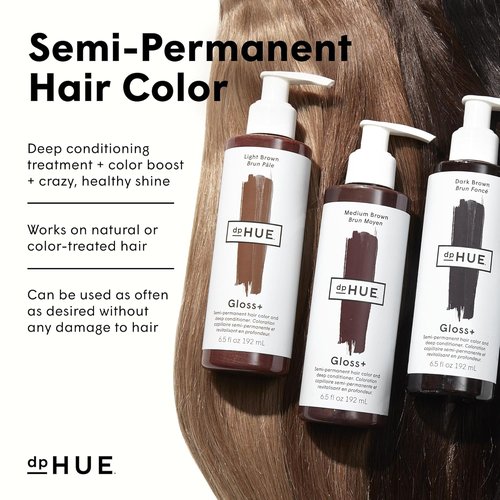 dpHUE Gloss+ Medium Brown | Boost Fading & Enhance Faded Hair Color | 8-12 Applications