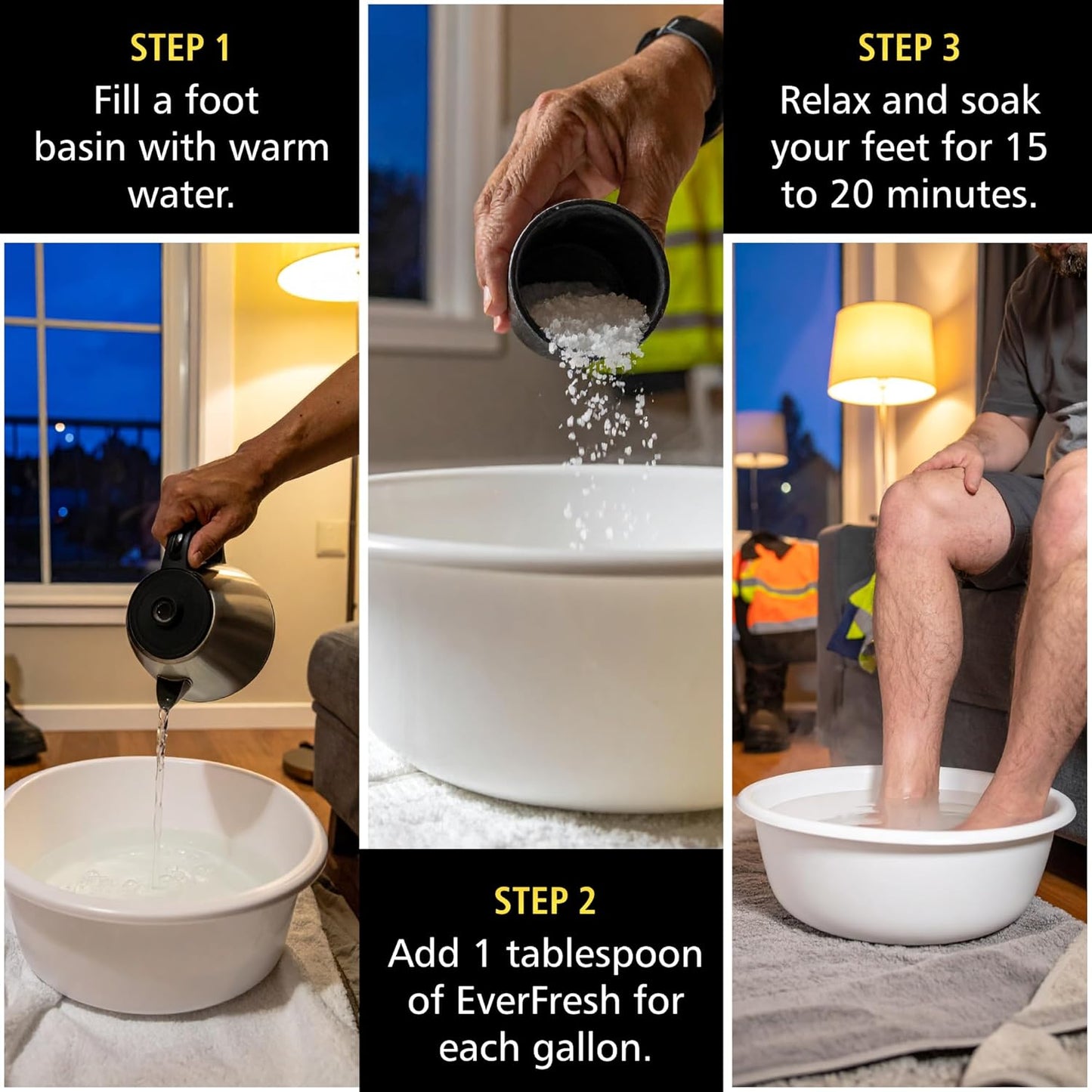 Skiennix Heavy Duty Tea Tree Oil Foot Soak - Epsom Salt for Odor Relief & Callus Softening - 16oz