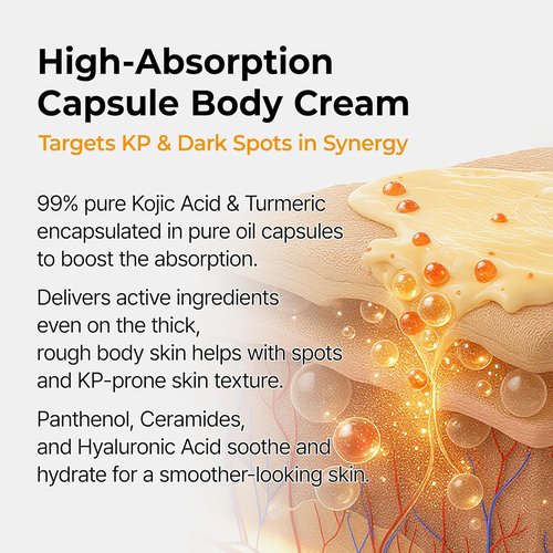 Dr. Melaxin Kojic Acid Body Cream - Brightening Moisturizer for Dark Spots & Uneven Tone | 7.05 oz