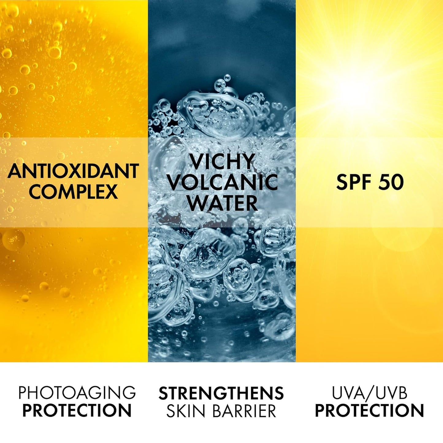 Vichy Capital Soleil Face Sunscreen SPF 50 - Anti-Aging Sunblock for Sensitive Skin | Travel Size, Oxybenzone Free