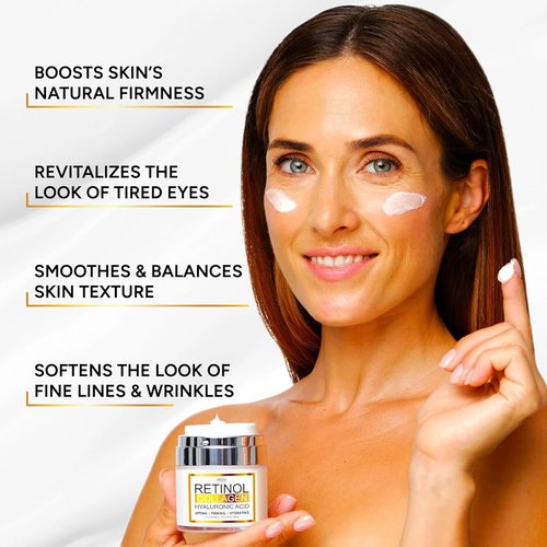 Regine Switzerland Retinol Cream - Anti-Aging Facial Moisturizer with Collagen & Hyaluronic Acid | Day & Night Use for Firm, Youthful Skin
