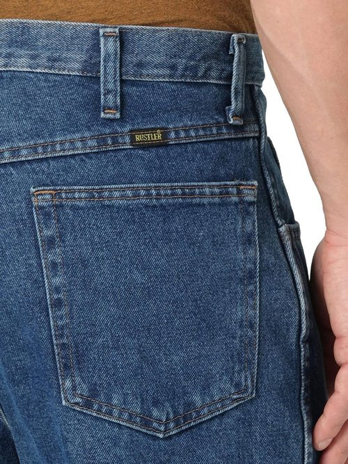 Rustler Men's Classic Relaxed Fit Jeans - Comfortable Everyday Style | Versatile and Durable