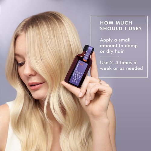 Moroccanoil Treatment | Purple Hair Oil for Blonde Hair - Nourishing & Color-Enhancing 3.4 oz