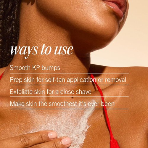 First Aid Beauty - KP Bump Eraser Body Scrub | 10% AHA Exfoliator for Keratosis Pilaris, Peach Scent (8 oz)