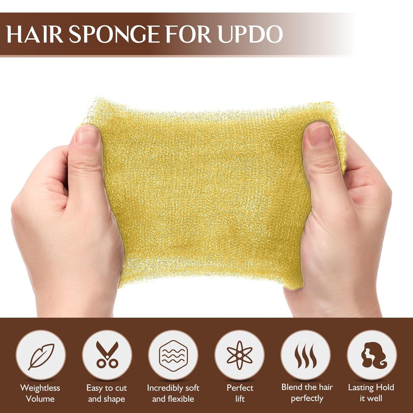 YGQQOY Hair Padding - Volume Boosting Hair Bumps for Stunning Updos | Gold Hair Sponge