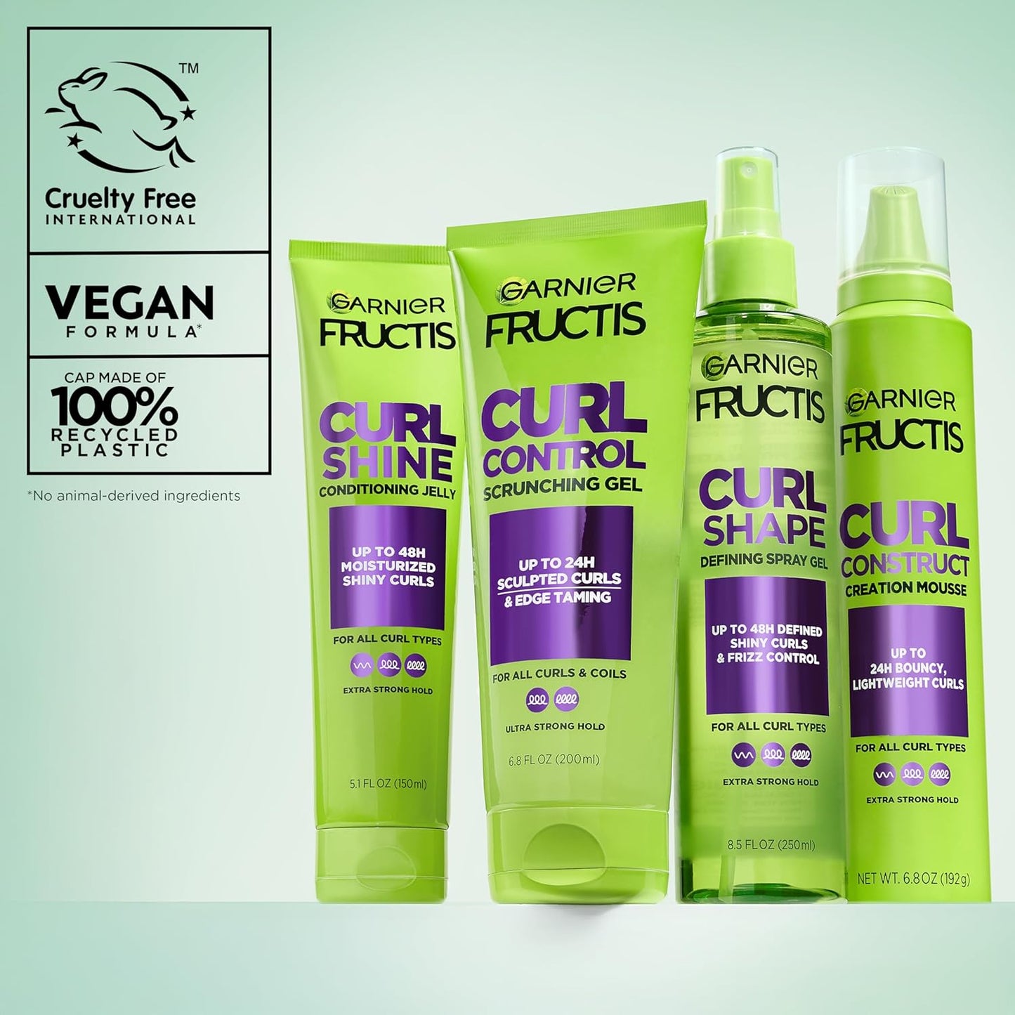 Garnier Fructis Curl Sculpt Conditioning Cream Gel - Bounce & Moisture, 5.1 Fl Oz
