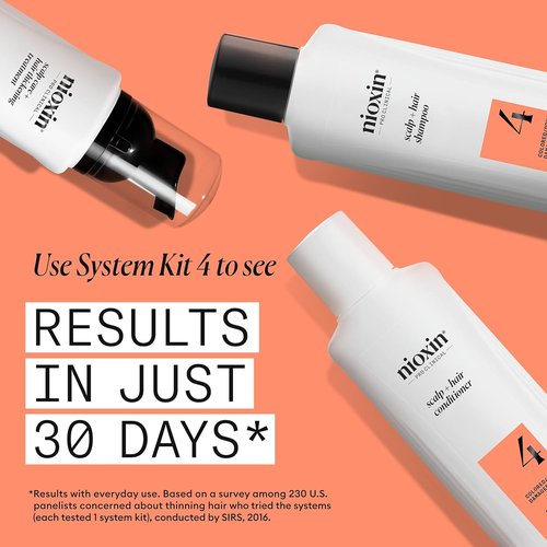 Nioxin System 4 Hair Thickening Conditioner - Nourish Colored & Damaged Hair | Boost Density with Niacinamide & Biotin