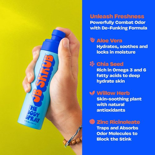 JB SKRUB Boys Body Spray - Citrus Scent Body Odor Neutralizer for Kids & Teens | Aluminum-Free, 5 fl. oz