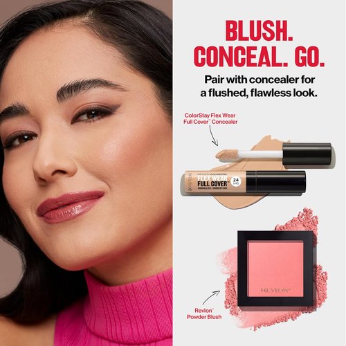 Revlon Powder Blush | High Impact Buildable Color for a Smooth Finish | 028 Apricute, 0.17 oz