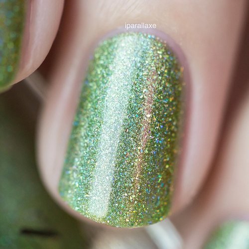 ILNP 1UP Lime Green Holographic Nail Polish - Long-Lasting, Chip Resistant, Non-Toxic & Vegan, 12ml