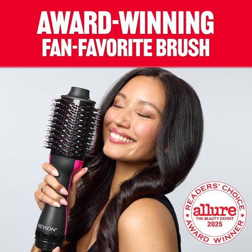REVLON One-Step Volumizer Hair Dryer & Styler - Effortless Salon-Style Blowouts, Less Frizz & Shine - Black