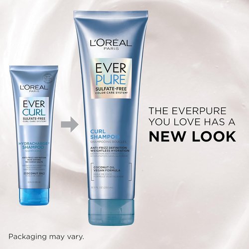 L'Oreal Paris EverPure Sulfate Free Conditioner - Lightweight Anti-Frizz Care with Coconut Oil, 8.5 Fl Oz
