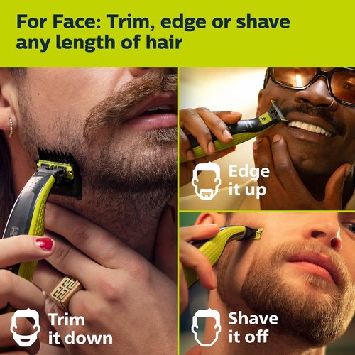 Philips Norelco OneBlade Replacement Blades - Durable Stainless Steel for Trimming & Shaving | 2-Pack QP420/80