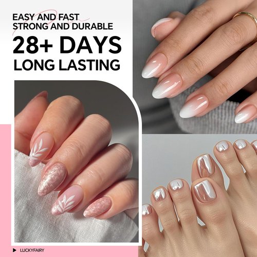 Super Strong Nail Glue for Press On Nails: 10g Semi Nail Glue with 12ml Glue Remover Kit, Quick Dry, No UV Lamp Needed with Gentle Non-Acetone Remover, Long Lasting for Acrylic Fake Nails Tips