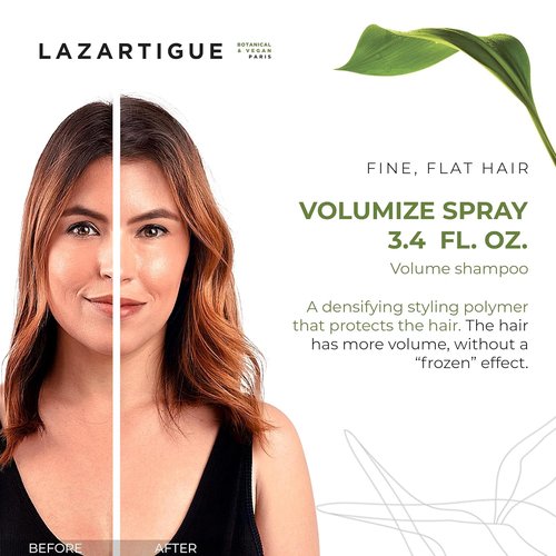 Lazartigue Volumize Hairspray - Strengthening Hair Spray for Fine & Thin Hair | Vegan & Sulfate-Free, 3.4 Fl. Oz.