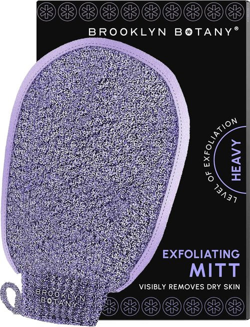 Brooklyn Botany Exfoliating Mitt - Heavy Duty Body Scrubber for Massage & Dead Skin Removal - 1 Mitt