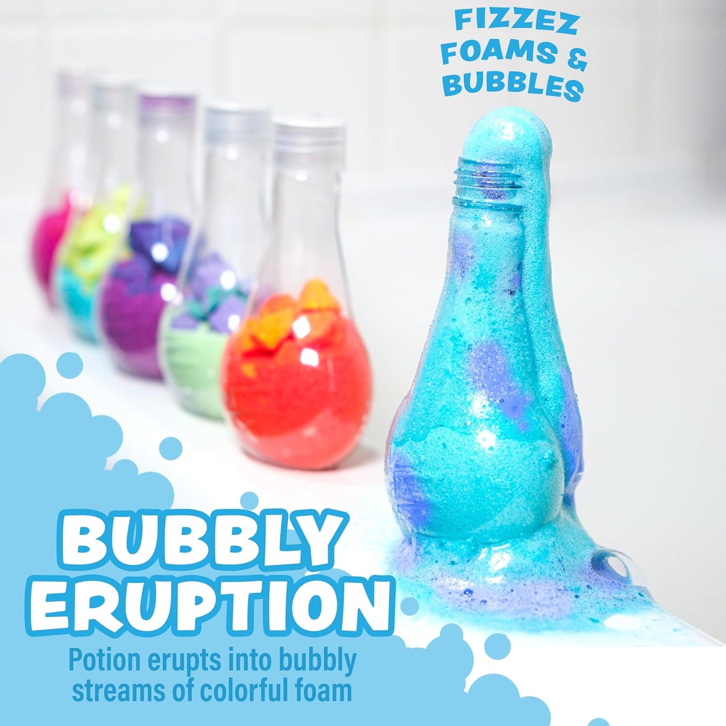 Tub Works® Kids Bath Bomb Potion™ - Nontoxic Fizzing Bath Toy Variety 6 Pack | Colorful & Interactive Fun