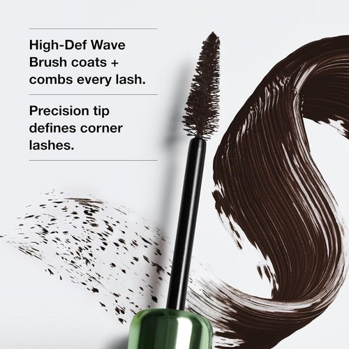 Clinique High Impact High-Fi Full Volume Mascara - Non-Clumping, Smudge-Proof | Safe for Sensitive Eyes, Black/Brown