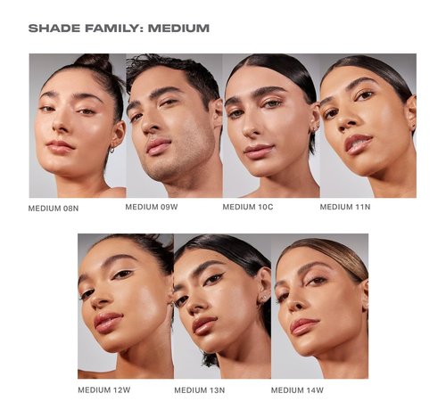 Morphe Lightform Dewy Foundation - Long-Wearing Hydration Makeup for a Natural Radiant Finish - Medium 11N (1.01 fl oz)