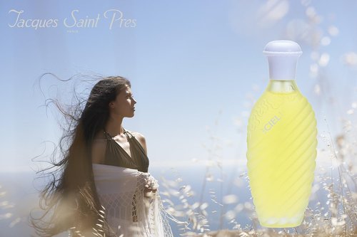 Jacques Saint Pres CIEL - Women's Eau De Parfum - Soft Powdery Scent with Vanilla & White Rose - 3.4 Fl Oz