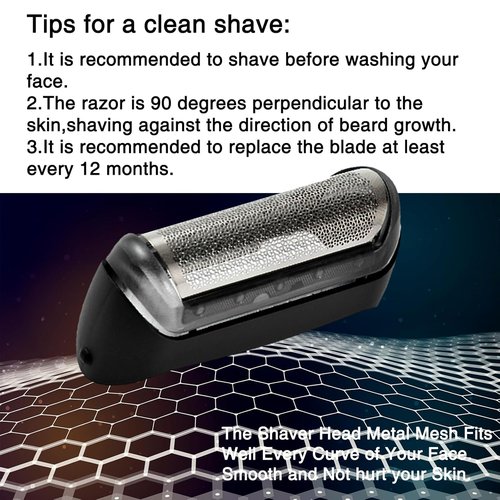 Braun 10B Foil & Cutter Replacement Head - Compatible with Series 1, 1000, 2000 Electric Shavers