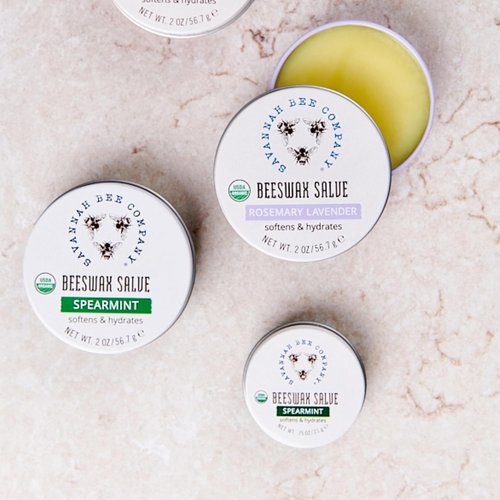 Savannah Bee Company Beeswax Salve - Deep Moisturizing Hand Cream - Rosemary Lavender - 2 Oz