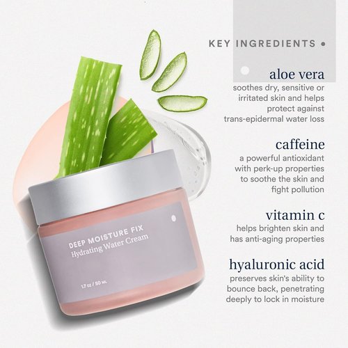 Care Skincare Deep Moisture Fix - Hydrating Water Cream, Oil-Free Face Moisturizer with Hyaluronic Acid | 1.7 oz, Fragrance-Free for All Skin Types