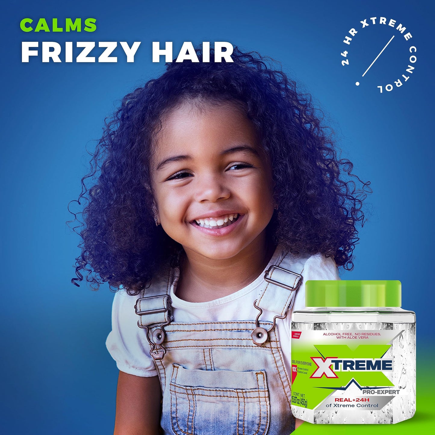 Xtreme Pro-Expert Clear Styling Hair Gel. Alcohol Free, 24-Hours Xtreme Control With Aloe Vera,15.87 Oz jar (Pack of 2)