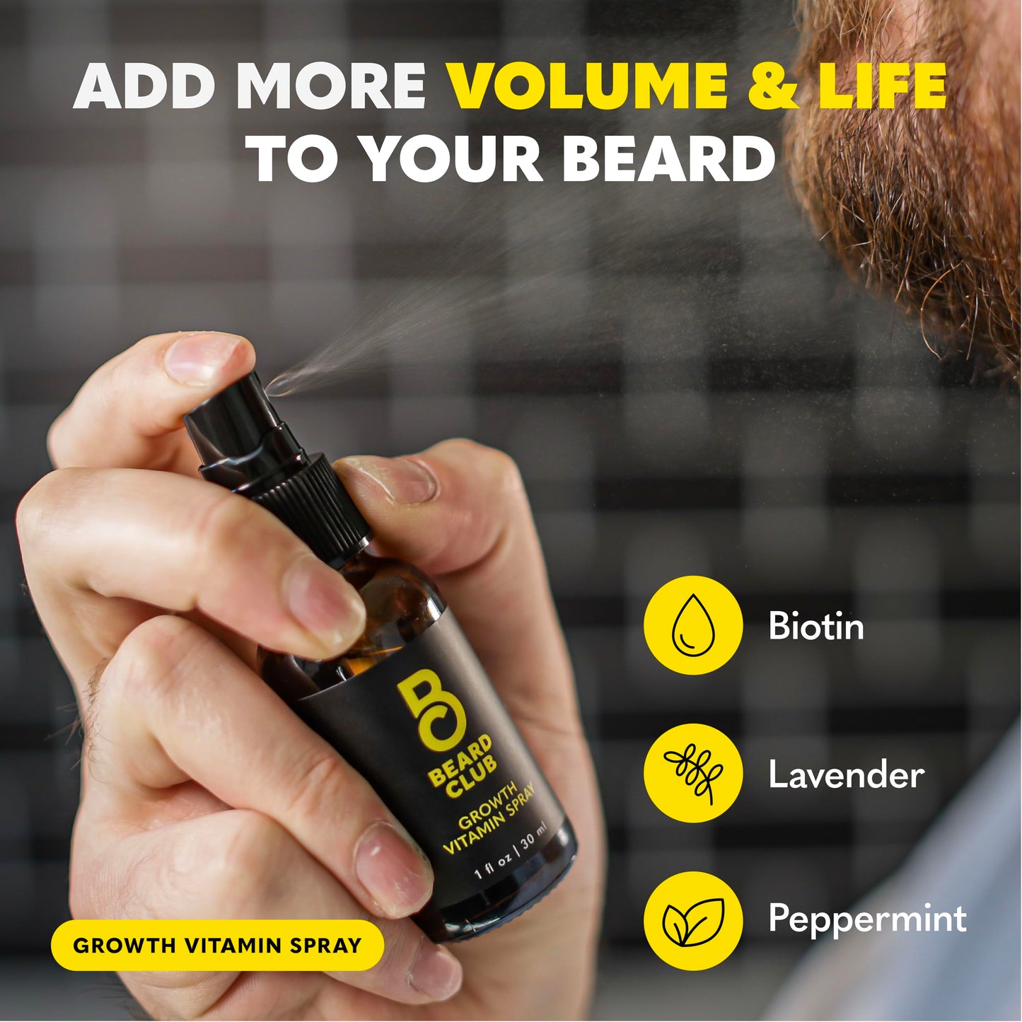 The Beard Club Signature Beard Growth Kit - Derma Roller, Beard Growth Oil, Beard Growth Vitamins, Vitamin Spray & Beard Brush - Gift Set
