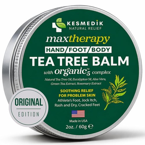 KESMEDIK Tea Tree Oil Balm - Soothes Itching & Rashes | Natural Antifungal Defense for All Ages