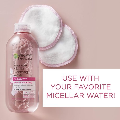 Garnier Micellar Cleansing Eco Pads, Reusable, 3 Ultra-soft Microfiber Pads, 1 Count (Packaging May Vary)